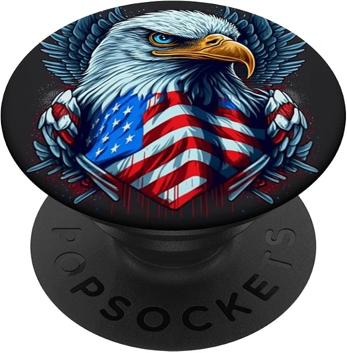 Patriotic Eagle US Flag America PopSockets Adhesive PopGrip