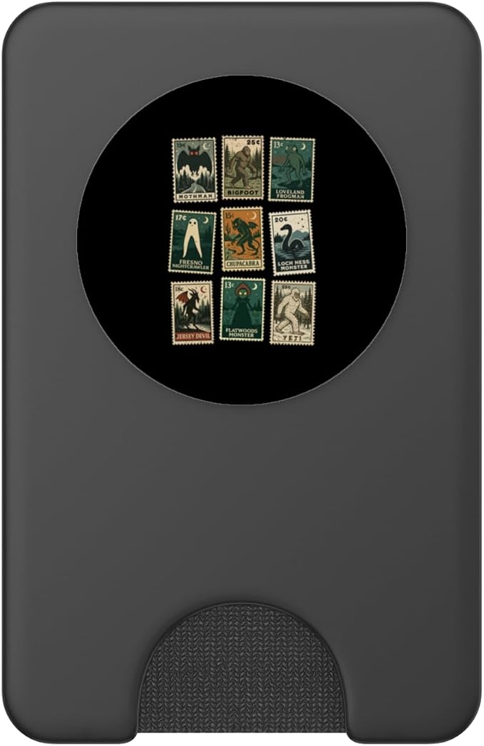 Cryptid Monster Stamps PopSockets PopWallet for MagSafe
