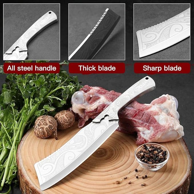 12.6 inch Machete, Professional Outdoor Survival Knife,Suitable for Jungle clearing, Camping,Gardening Cleaning, Ergonomic Anti Slip Handle