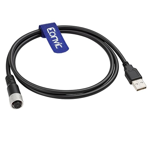 Industrial M12 4 Pin A Code Female to USB 2.0 Male Data Connection Cable High Flex Shielded Moulded IP67 Waterproof Cable