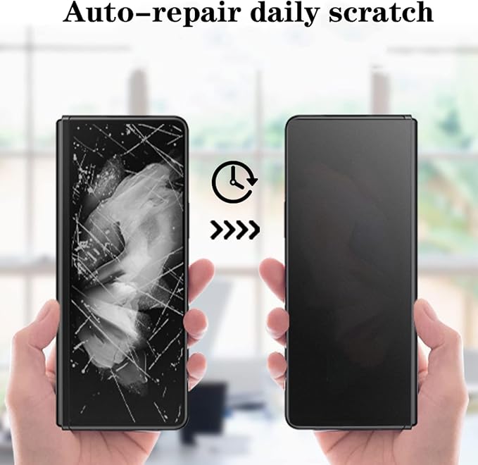 2+2 Pack Privacy Matte Screen Protector for Google Pixel 9 Pro Fold Anti-peep 1PCS Outside +1PCS Inside Soft Film+2 PCS Lens Protector