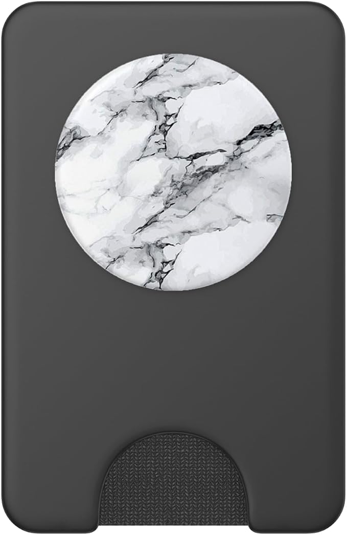 Marbled Design White And Black PopSockets PopGrip: Swappable Grip for Phones &amp Tablets