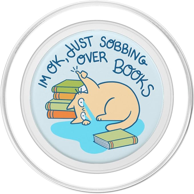 PopSockets Phone Grip &amp Stand - Bookish Cat PopSockets Adhesive PopGrip