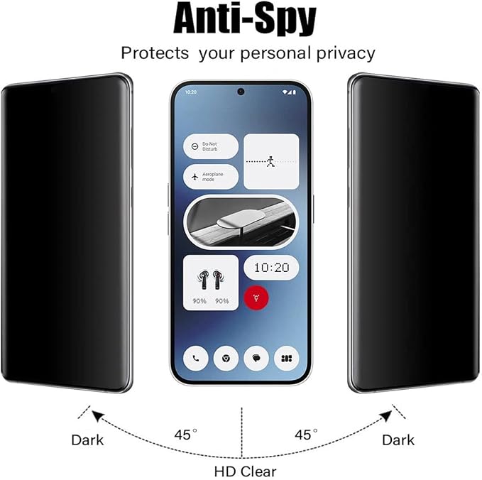 for Nothing Phone (2a) Privacy Screen Protector [2pack] Anti-spy Anti-Scratch Easy Install Tempered Glass for Nothing Phone (2a) 6.5