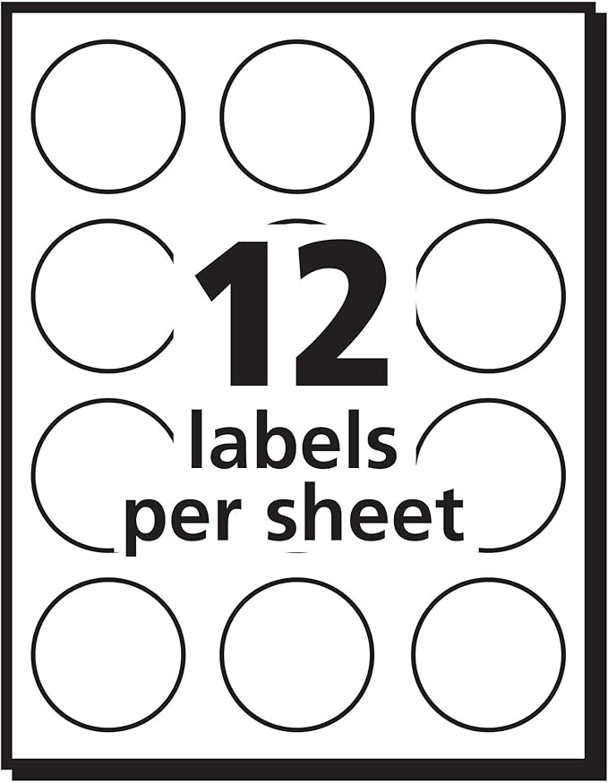 Avery Self-Adhesive Removable Labels, 1-Inch Diameter, White, 18 Packs (5410)