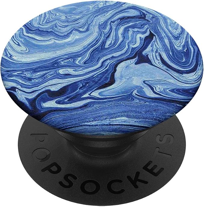 Ink Marbled Pop Mount Socket Blue Watercolor Clouds Design PopSockets PopGrip: Swappable Grip for Phones &amp Tablets