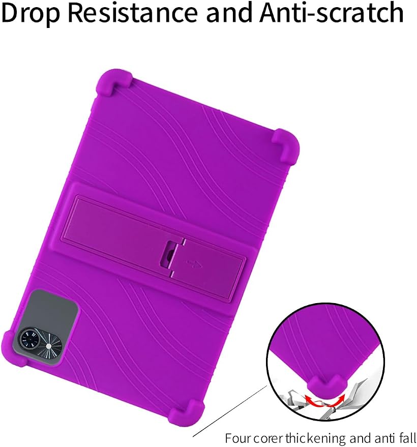 for TABWEE T80 Tablet 10.5 inch Tablet CaseBOVUGAC Soft Silicone Adjustable Stand Shockproof Kids Friendly for TABWEE 10.5 Tablet(Black)