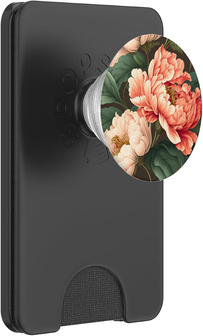 Vintage Peony Inspired Flower Plant Lover Funny gardening PopSockets Adhesive PopGrip