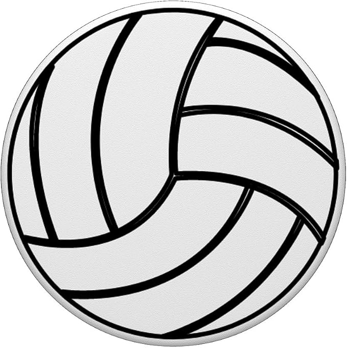 Volleyball White PopSockets Adhesive PopGrip