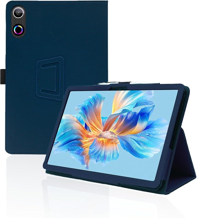 for ROWT A10 Android 10 inch Tablet CaseFolding Stand Protective Cover with Pencil Holder and Wrist StrapFull Protection Premium PU Scratch Resistant(Black)