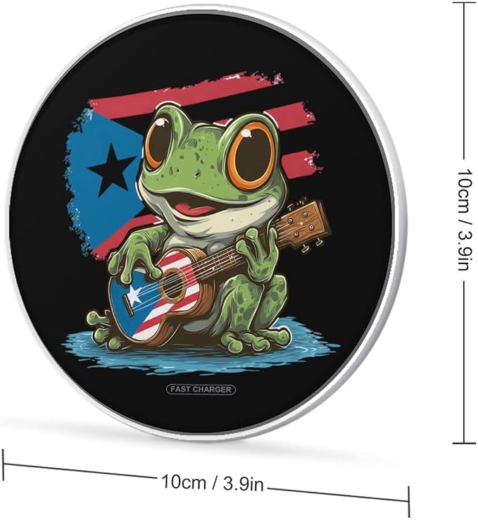 Frog Guitar Puertoricoes Wireless Charger Portable Charging Pad | LightweightAll Smartphone