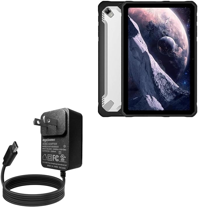 BoxWave Charger Compatible with Doogee R10 - Wall Charger Direct (15W) Rapid Charge Your Device with Built-in 3ft Cable