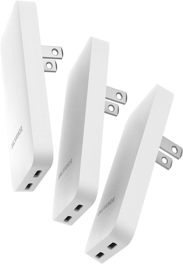 (3 Pack) Galvanox Dual USB-C Flat Wall Charger - Fast Charging Ultra Slim Outlet Plug Multi Port Type C for iPhone 13 14 iPhone 15 Pro Max and Samsung Galaxy Phones (20W)