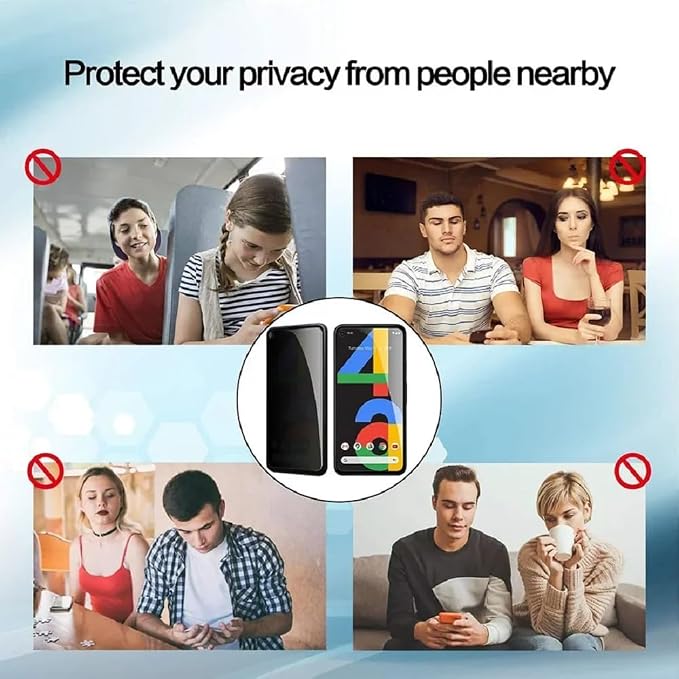 3 Pack Privacy Screen Protector for Google Pixel 4 9H Hardness [Anti-Scratch] Full Coverage Anti-Spy Tempered Glass Film for Google Pixel 4 [Don’t Support Fingerprint Unlock] | 9H Hardness Anti-Spy T
