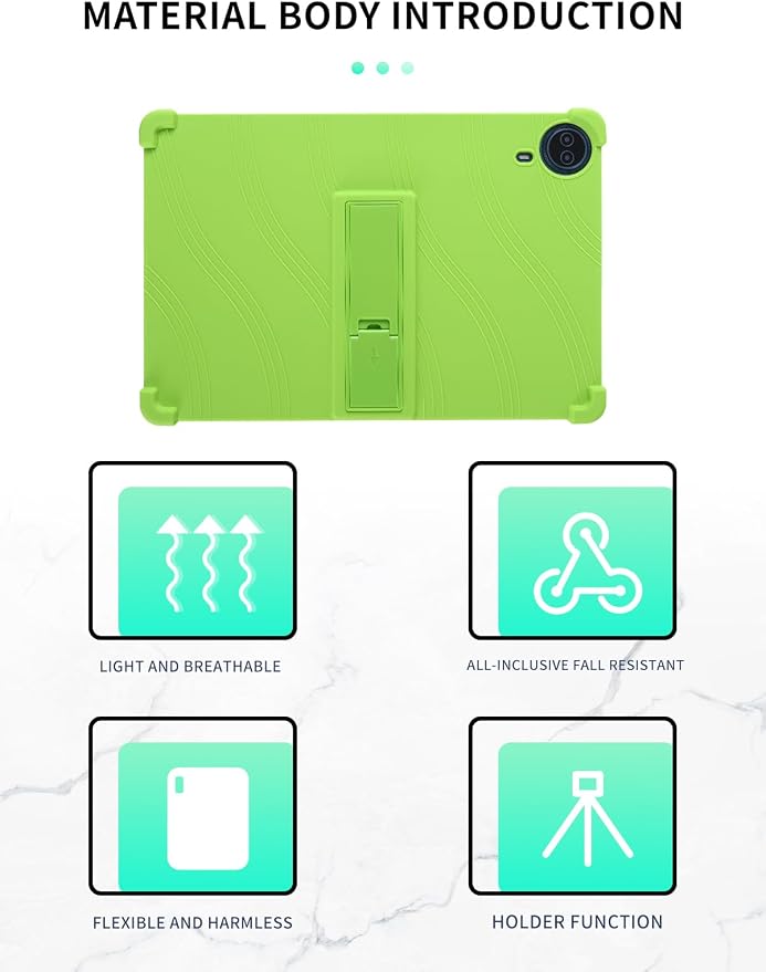 Case for Urao G140L Tablet 14 inch Android 15 TabletWUNIAK Shock Proof Lightweight Stand Rubber Shell Protective CoverKids Friendly Soft Silicone Adjustable Stand CoverBlack