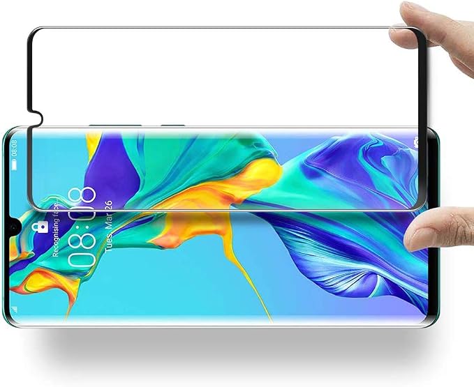 [2 Pack for Huawei P30 Pro VOG-L29 VOG-L09 VOG-L04 3D Curved Full Covered 9H Hardness Tempered Glass Screen Protector