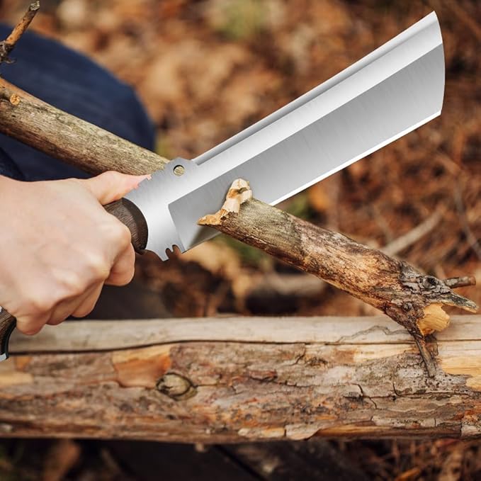 Survival Machete with Sheath for Cutting Trees, for Yard Work and for Bushcrafting Machetes Sickle Heavy Duty Machete for clearing Brush Garden Tools Construction Blade