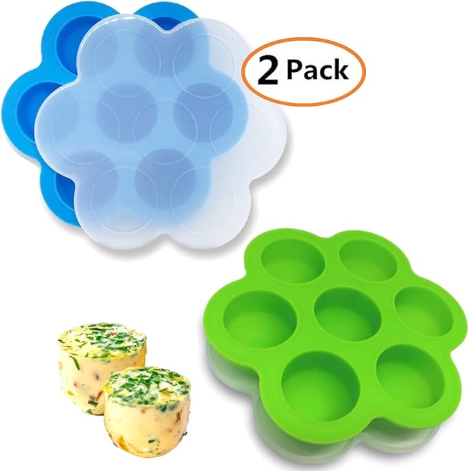 GOKCEN's Silicone Egg Bite Molds 12 Cups Silicone Muffin Pans for Baking