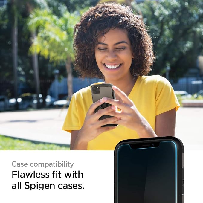 Spigen Tempered Glass Screen Protector [GlasTR EZ FIT] designed for iPhone 11 / iPhone XR [6.1 inch] [Case Friendly] - 2 Pack