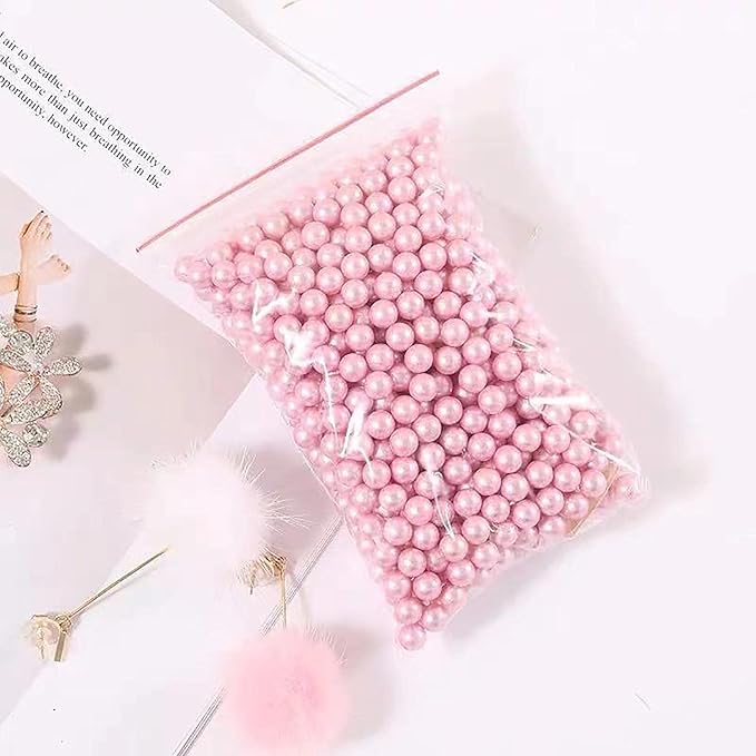 Makeup Brush Holder Vintage Glass Handmade Organizer with Pink Pearls for Nail Brush, Vanity, Bathroom, Dresser, Countertop - Gold