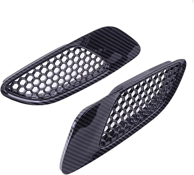 1 Pair Car Front Bonnet Hood Vent Air Intake Cover Compatible