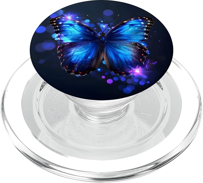 Blue Butterfly PopSockets MagSafe PopGrip for iPhone