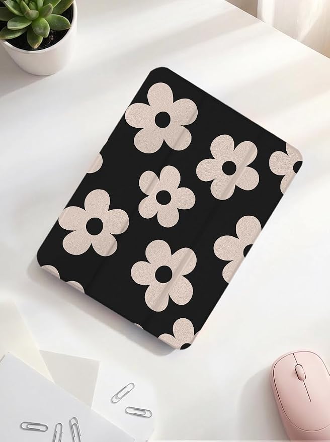 Case for iPad 9th/ 8th/ 7th Generation Case 10.2&amp10.5 Inch (2021/2020/2019 Release) Slim Lightweight Soft Trifold Back Cover with Pencil Holder &amp Auto Sleep/Wake CoverBeige Checkered
