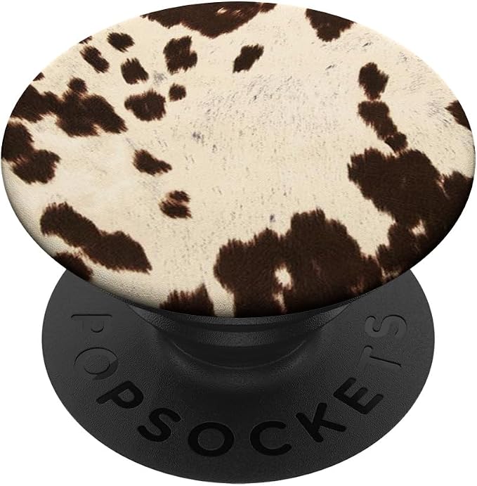 Black &amp White Cute Hide Cow Skin PopSockets Adhesive PopGrip
