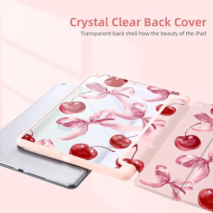 Joyland Leopard Print for iPad 10th Generation Case 10.9 inch 2022/iPad (A16) 11th Gen 11 2025Built-in Pencil Holder with Shockproof Cover Clear Transparent Back Shell Auto Wake/SleepBlack