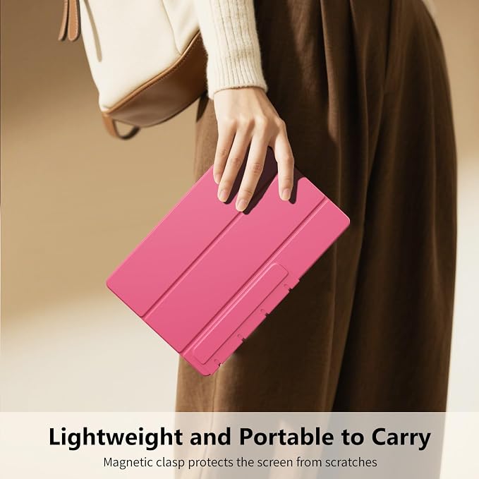 TiMOVO Magnetic Case for Samsung Galaxy Tab S10 Lite 10.9'' 2025 Melon Red | Fit for SM-X400/X406 Strong Magnetically Attached Smart Lightweight Stand Cover Support Auto Wake/Sleep