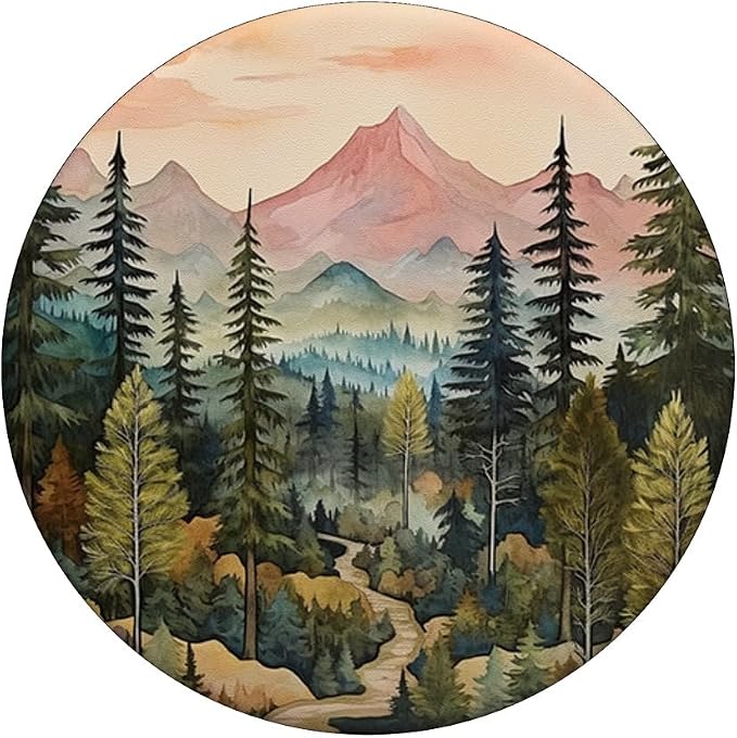 Mountains Wilderness Forest Hiking Pine Tree Nature PopSockets Adhesive PopGrip