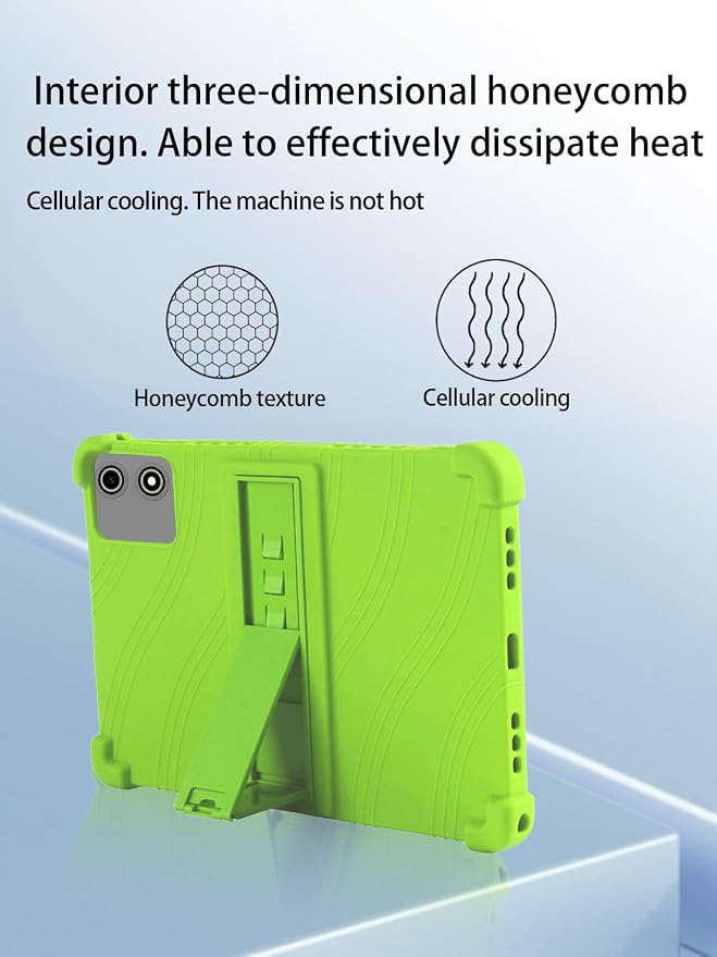 for YLEEBG P30 Android 15 Gaming Tablet10.1 2.5K Ultra Clear Display Tablet Model CaseUYRUREL Soft Silicone Adjustable Stand Cover Lightweight Kids FriendlyBlack.