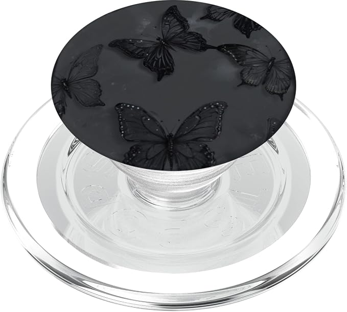 Cute Butterfly Black Butterflies Pattern PopSockets PopWallet for MagSafe