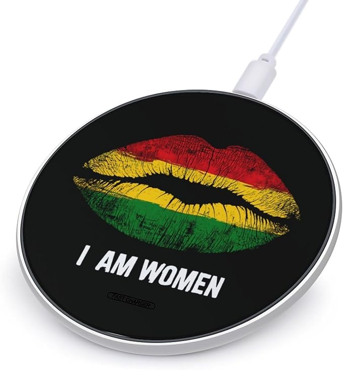 I Am Black-Historys Women Wireless Charger Portable Charging Pad | LightweightAll Smartphone