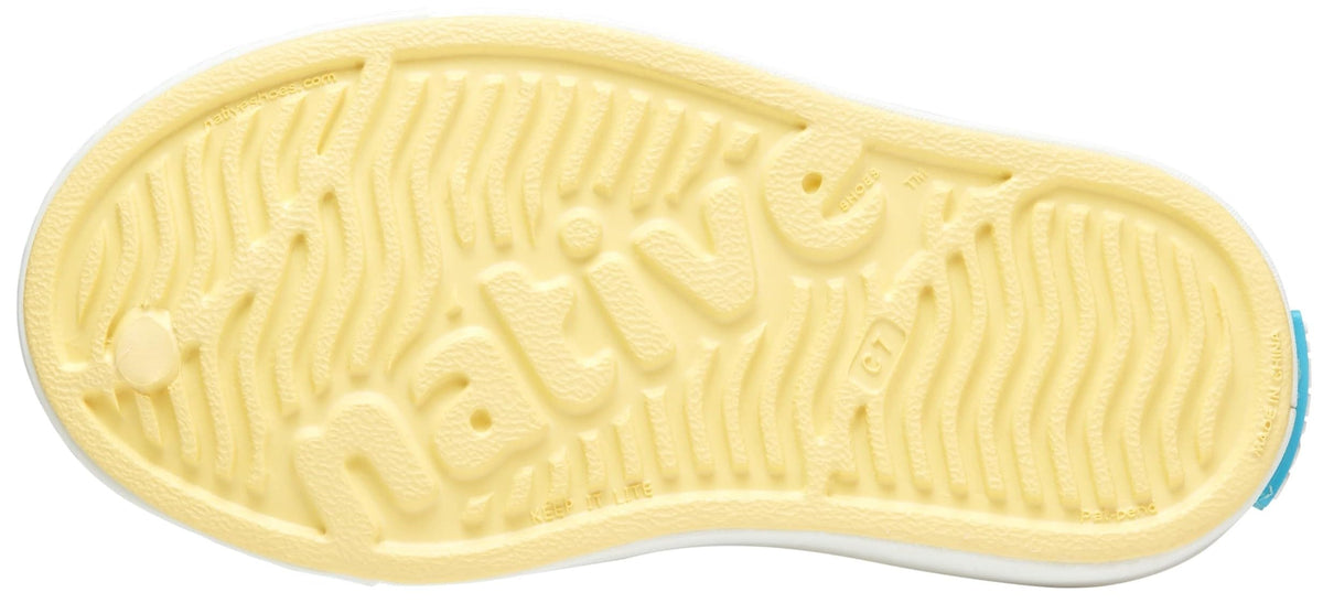 Native Shoes Unisex-Kids Jefferson Sneakers, Gone Bananas Yellow/Shell White, 2 Little Kid