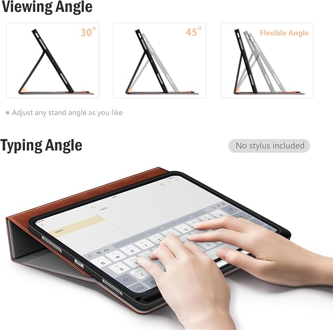 Antbox for iPad Air 13 Inch Case 2026 M4 /2025 M3 /2024 M2 Black | Built-in Pencil Holder Supports Pencil Pro and Pencil (USB-C) Auto Sleep/Wake PU Leather iPad Air 13'' Cover