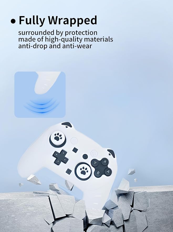 Case for Nintendo Switch 2 Pro ControllerUYRUREL Premium Sillence MaterialShock-Absorbing and Anti Drop Protection Soft Shellwith Stickers and Thumb GripsBlack.
