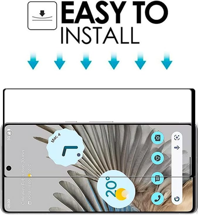 for Google Pixel 7 Pro 3D Curved Screen Protector [2Pack] Full Coverage Bubble Free Tempered Glass for Pixel 7 Pro 2022 6.71