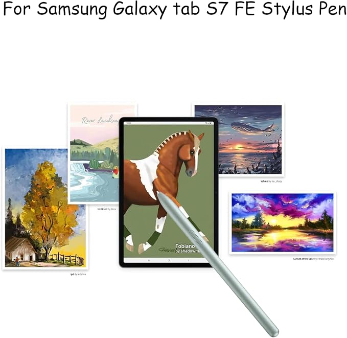 2 Pack Tab S7 FE S Pen for Samsung Galaxy Tab S7 FE Stylus PenGalaxy Tab S7 FE Stylus Pen Replacement for Samsung Galaxy Tab S7 FE Pen (Black)