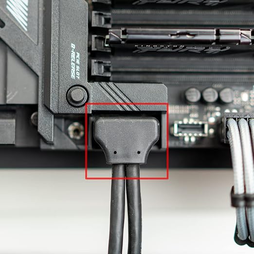 LINKUP USB 3.2 Gen2 Internal Adapter | 20-Pin Header to USB-A | 10Gbps male to female for PC front panel