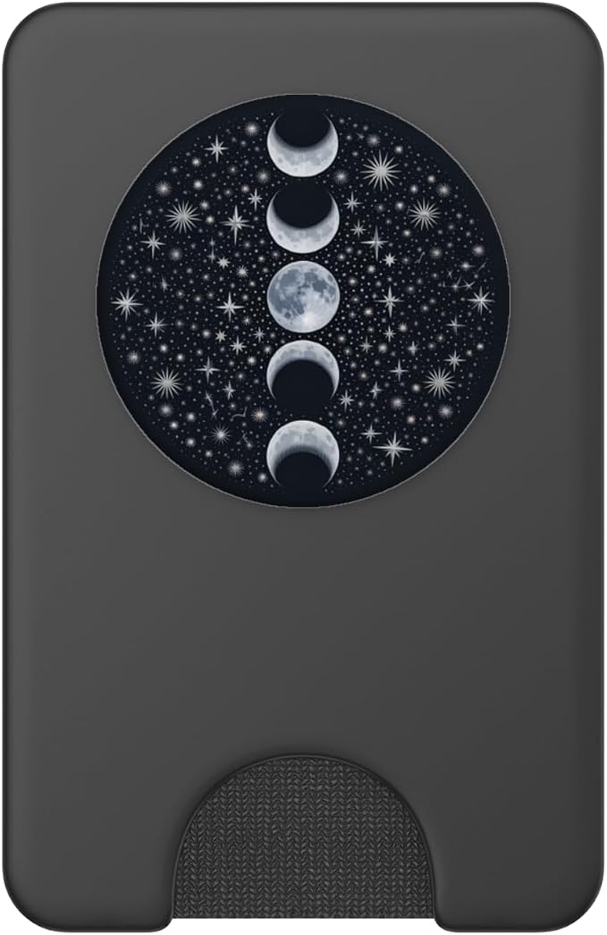 Moon Phase Crescent Moon Galaxy Astronomy Stargazer PopSockets Adhesive PopGrip