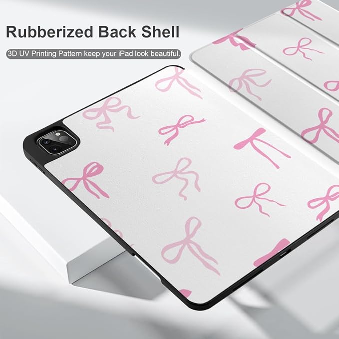 Case for iPad Pro 12.9 inch 6th Generation 2022 Built-in Pencil Holder + Trifold Stand + Auto Wake/Sleep + Protective Cover for iPad Pro 12.9 5th/4th/3rd Gen- Bear