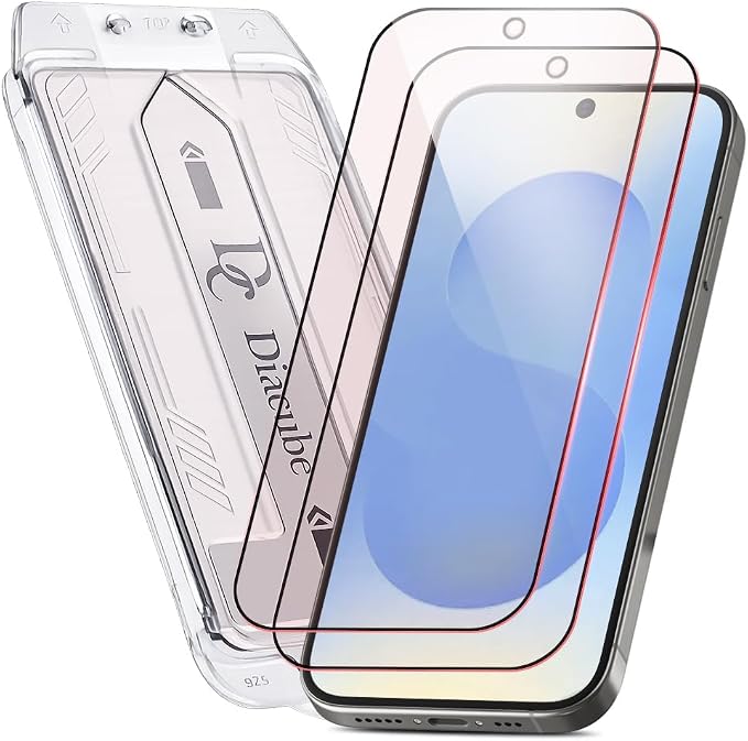 2-Pack Red Light Converter Screen Protector for Samsung Galaxy S23 Quantum Dot Technology Converts Blue Light to Red Light for Better Sleep &amp Eye Comfort 9H Tempered Glass with Easy-Install Fram