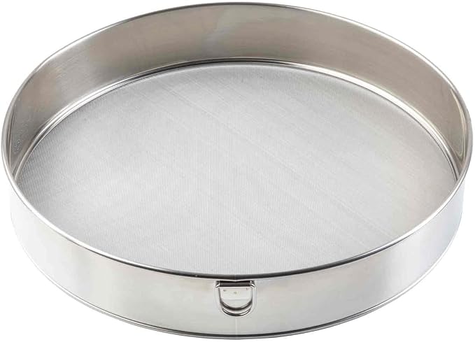 Tablecraft Fine Mesh Sieve Strainer, 12-Inch Round Ultra-Fine Stainless Steel