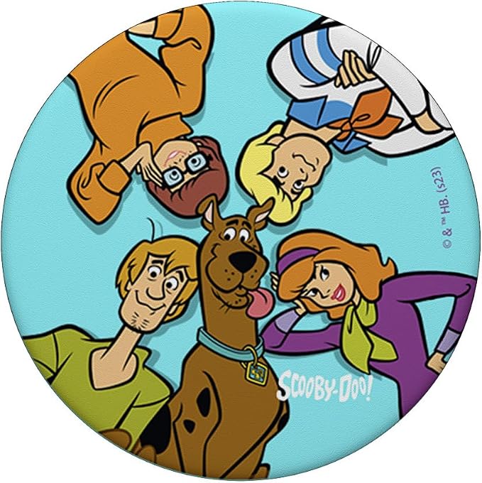 Scooby-Doo Classic Mystery Inc Gang Circle Group Shot PopSockets Adhesive PopGrip