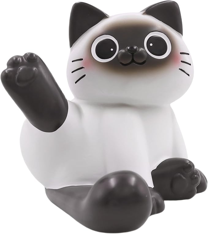 BOLLEY JOSS Desk Cell Phone Holder Stand Pink Sofa with Cute Cat Kitty for Office Free You Hands Home Ornament