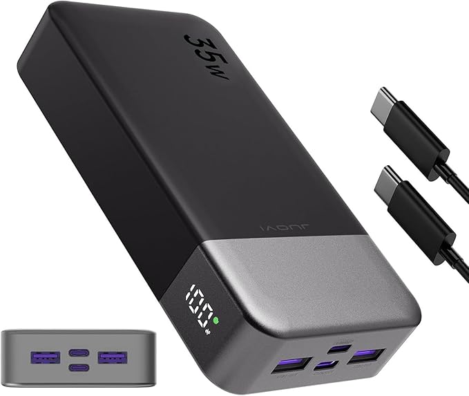 Portable Power Bank 20000mAh, 35W Portable Charger, Battery Pack Fast Charging, PD3.0 QC4.0 Phone Battery Pack with LED Display for iPhone 16 15 14, Galaxy, Tablet, Switch, etc