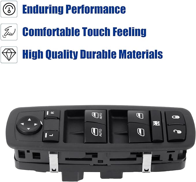Driver Side Power Master Control Window Switch Replacement for 2009-2012 Dodge Ram 1500 2500 3500, OE Replace 4602863AD 4602863AB 4602863AC 901-473