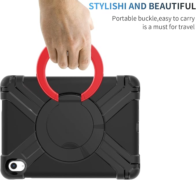 AKABEILA Compatible with Amazon Fire HD 8 2020/2022 Tablet Case，Rugged Kids Case with Stand Lightweight Shockproof Kids Friendly Tablet Cover Black