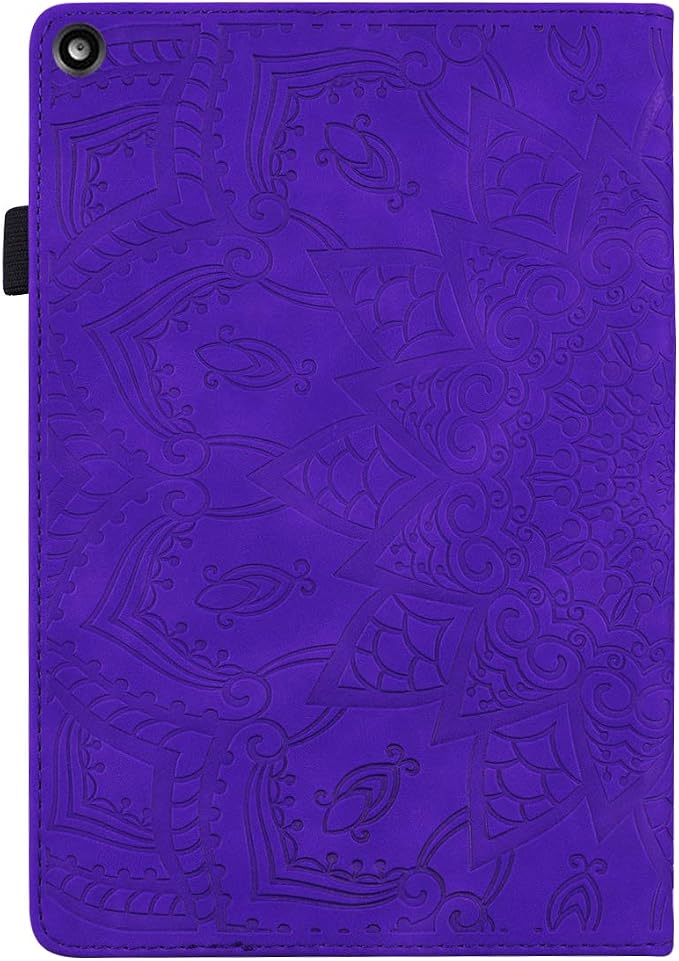 Fire HD 8 Case Slim Folding Stand Auto Wake/Sleep Wallet Case with Cards/Cash Holder for Amazon Fire HD 8(8th/7th/6th Gen 2018/2017/2016 Release)-Black